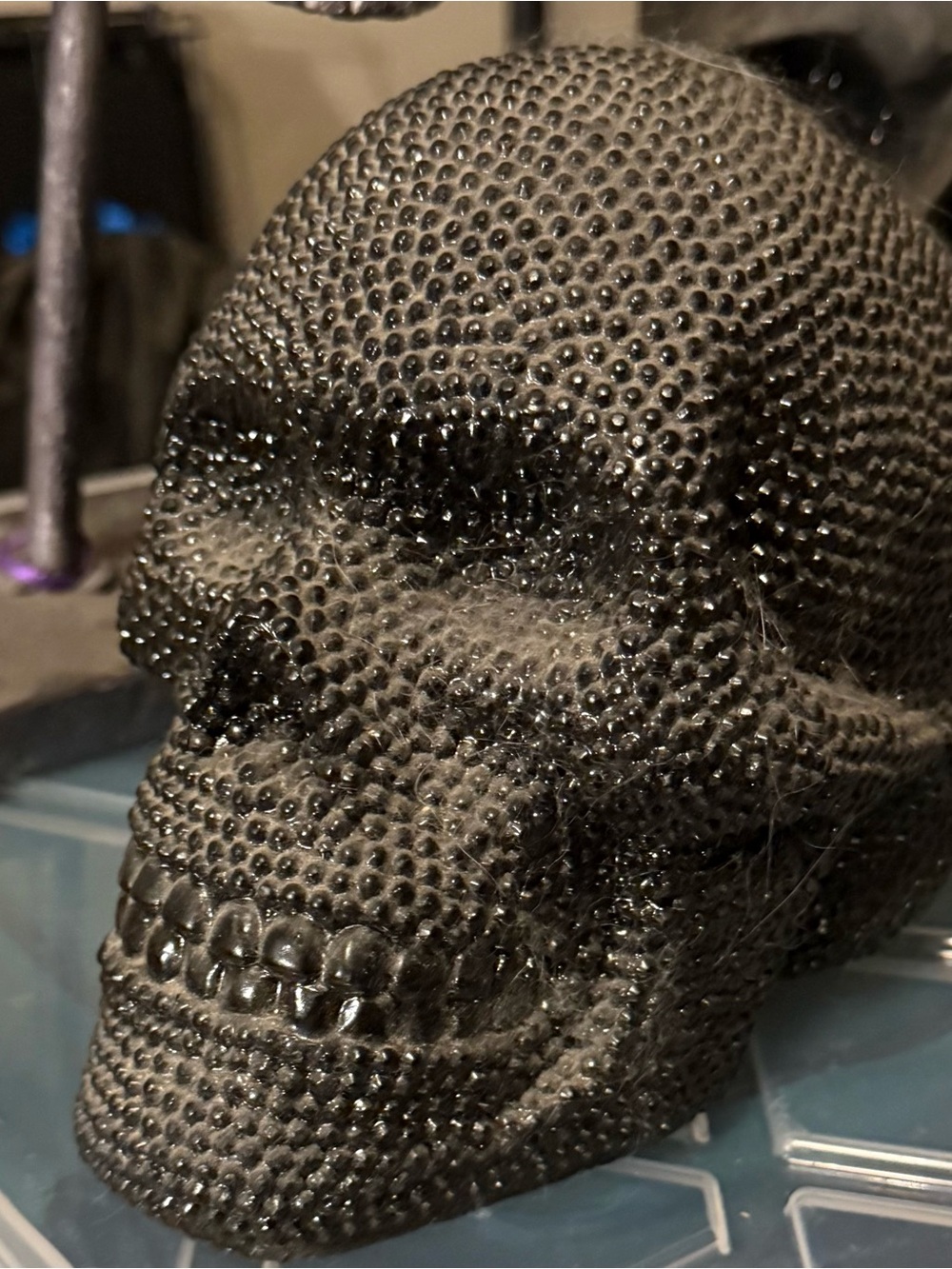 Decorative Black Skull Accent - Home Accents